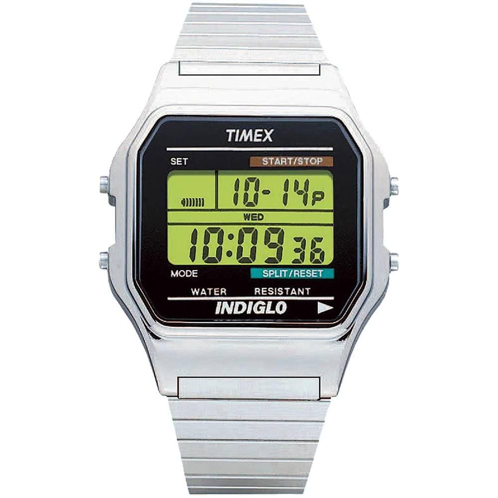 Relógio Timex Masculino Ref: T78587 Vintage Classic Digital Silver Mola