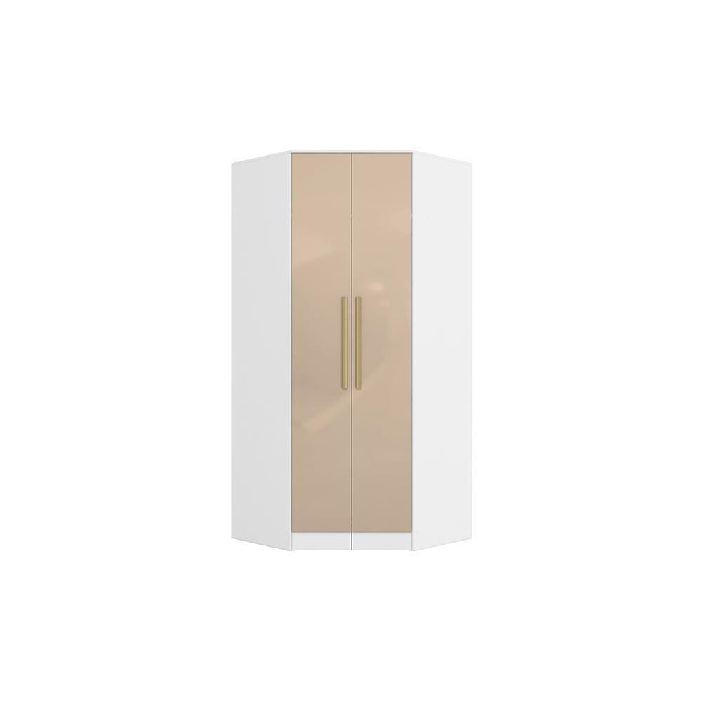 Guarda-roupa Canto 2 Pts Kappesberg Adapt Branco/macadâmia
