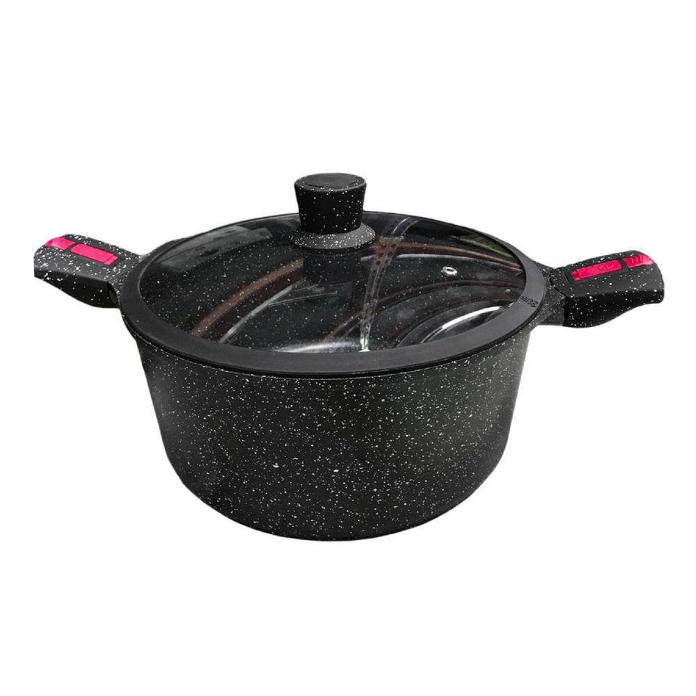 Panela Caçarola Antiaderente Aluminio Ceramico c/ Tampa 20cm