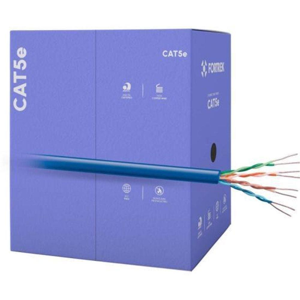 Cabo De Rede Cat5E 305M Fortrek Fk500C Cmx Azul - Cx / 305