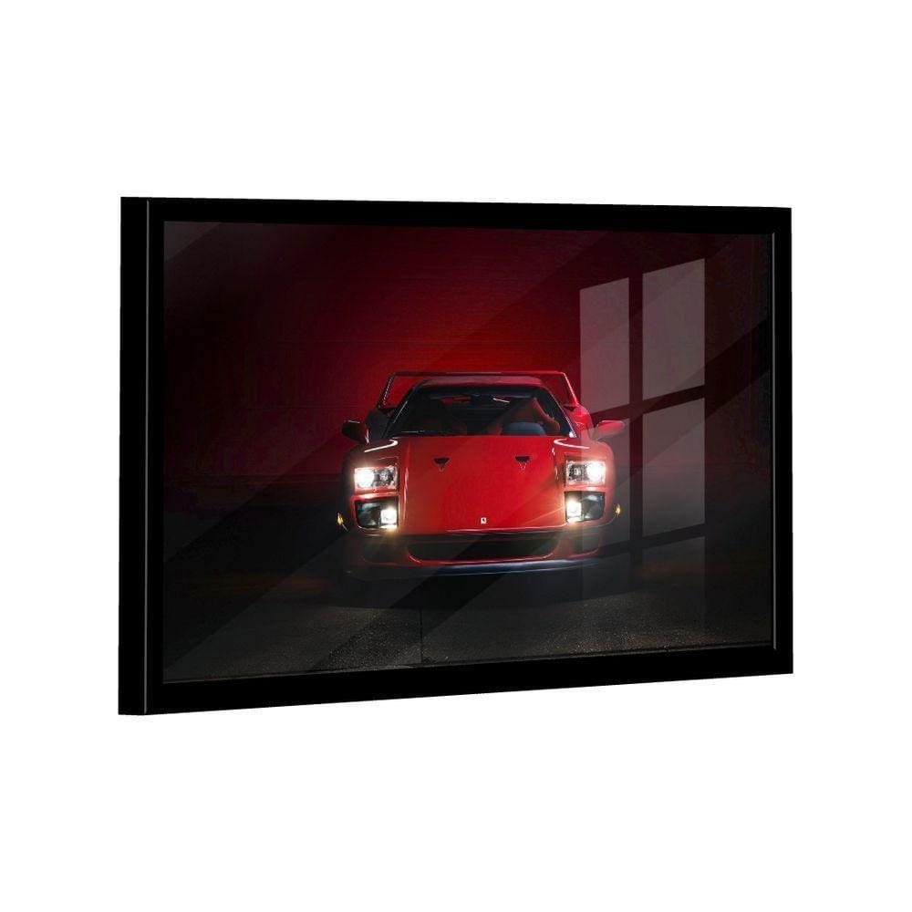 Quadro Ferrari F40 Vermelha Frente Br Artes
