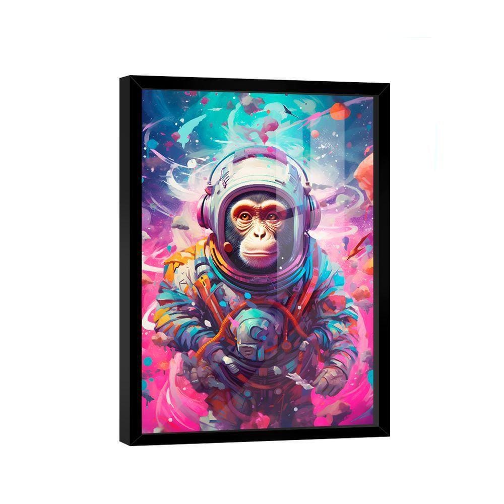 Quadro Macaco Astronauta -- Br Artes