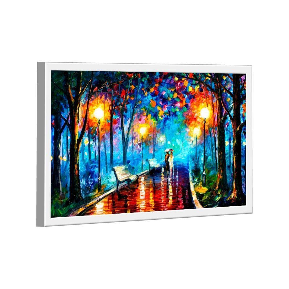 Quadro Pintura De Casal Caminhando -- Br Artes