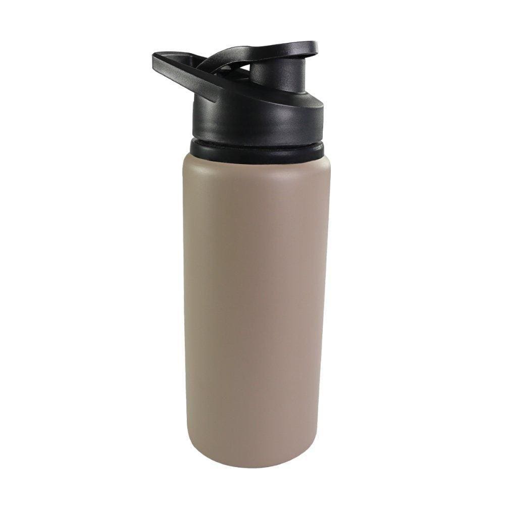 Garrafa Bege De Alumínio Com Alça Squeeze 600Ml