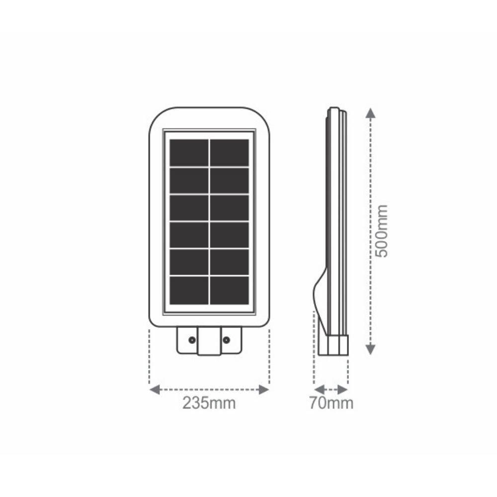 Luminária Led Taschibra Solar Tr Sun Poste 40w Preto 6500k C/ Controle Remoto