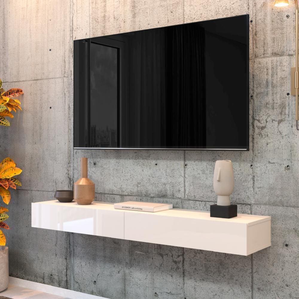 Rack Suspenso Para Painel Ou Tv Até 75\" 2 Portas 2,00m