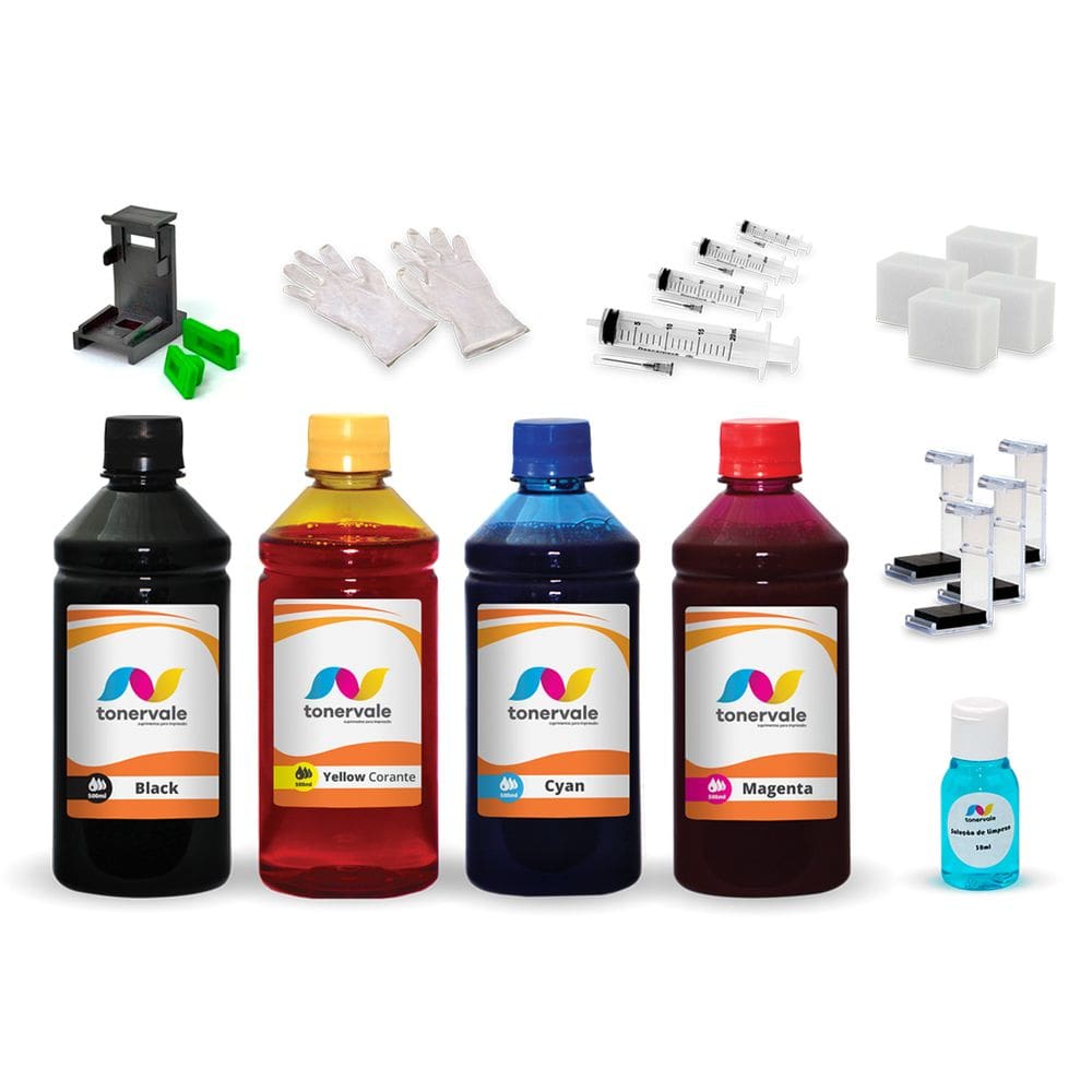 Kit 4 Tinta Para Lexmark X-1185 16 17 e 26 27 500ml