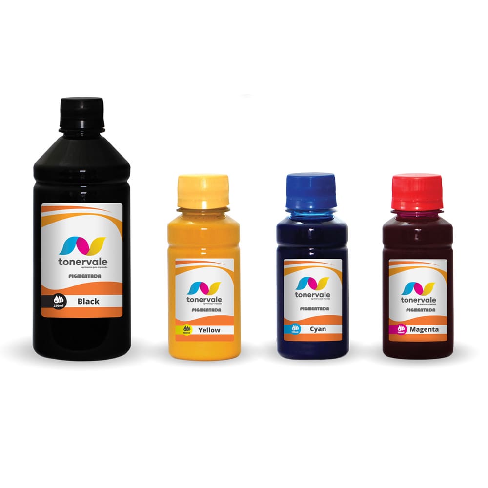 4 Tinta Para Impressora T210 T250 T650 550ml CMYK Pigmentado