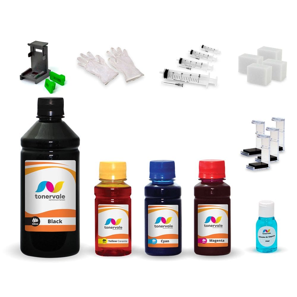 Kit 4 Tinta Para Impressora 4676 664 800mL