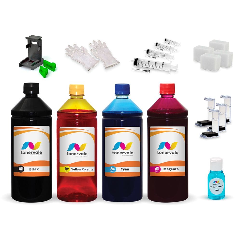 Kit 4 Tinta Para Impressora 667 1 Litro