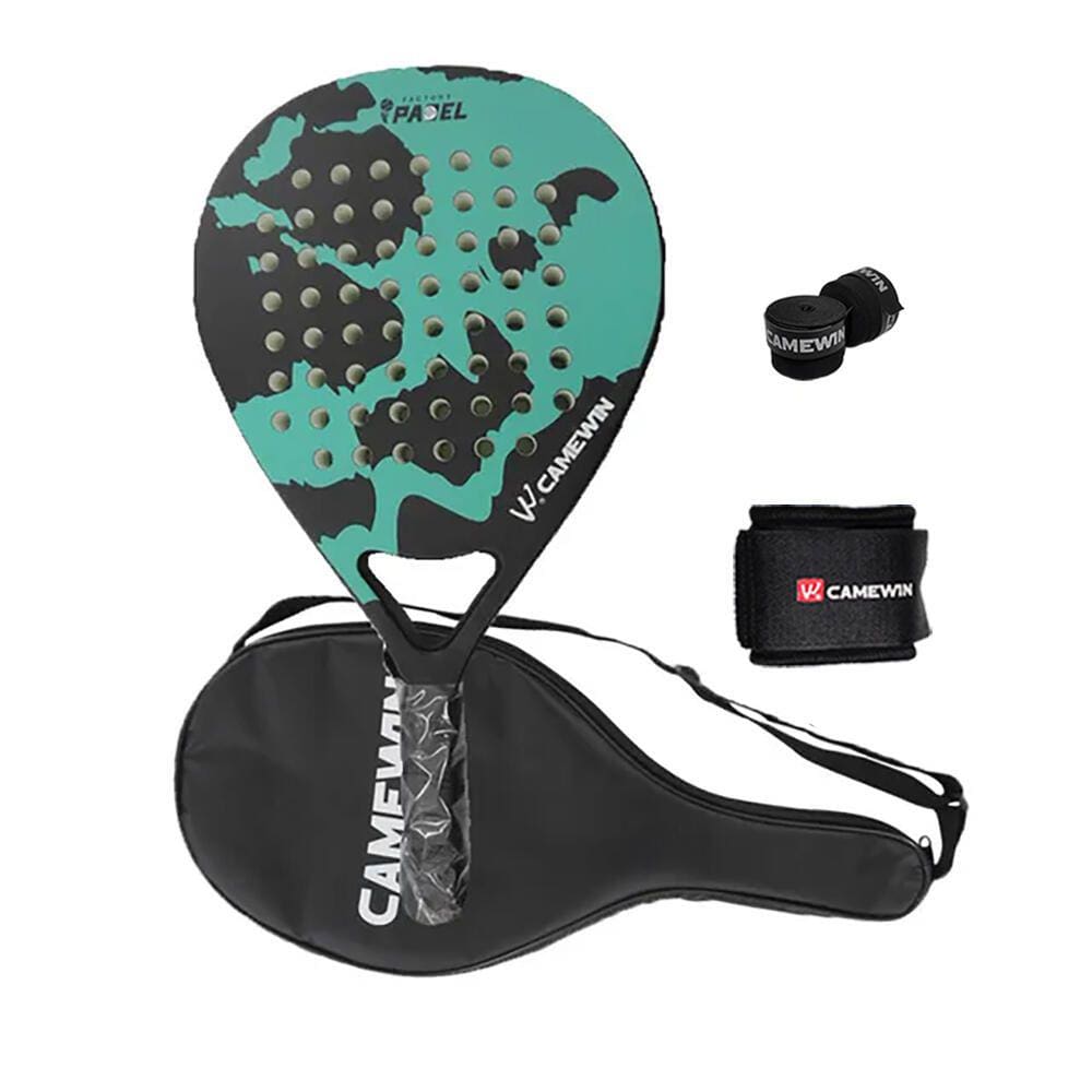 Raquete de tênis de padel CAMEWIN em fibra de carbono 18k 360g + 10g