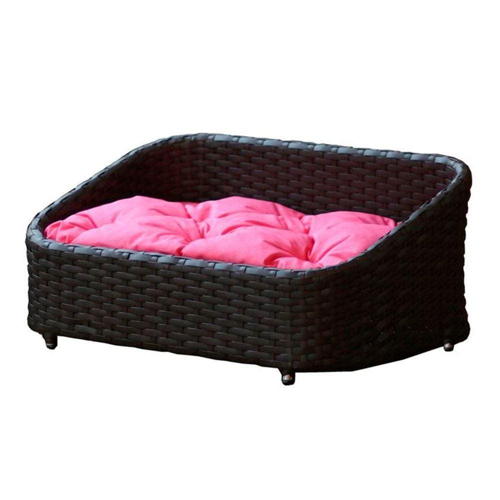 Cama Pet Chaise Pet Retangular Fibra Alumínio Cão E Gato Preto