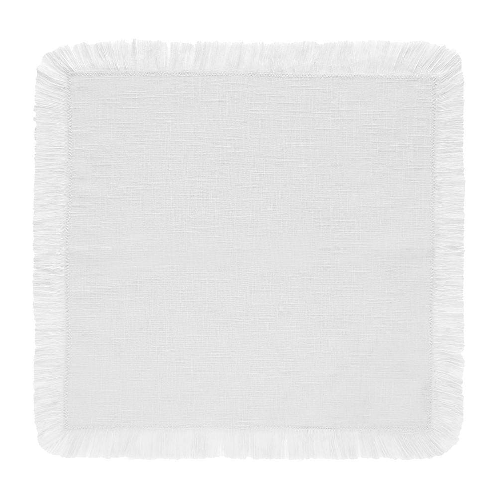 Guardanapo 100% Algodão Franja 40cm X 40cm Coloratta Branco