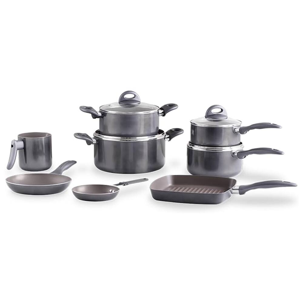 Jogo de Panelas Antiaderentes Ceramic Smart Plus 8pçs Cinza 4791115 Brinox