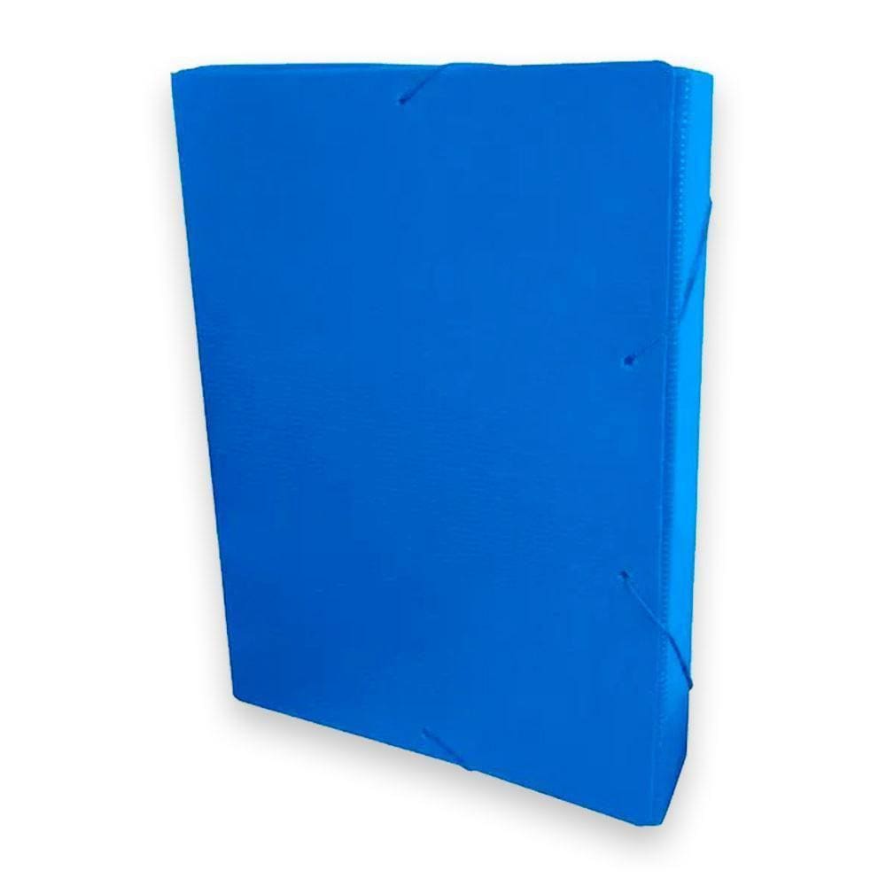 Pasta Aba Elástico Ofício 3,5Cm Azul Dello