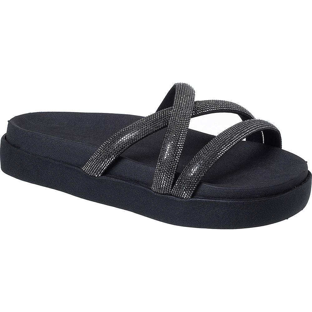 Papete Birken Sandália de XX Brilho Strass Chinelo Feminino Moda Tendência Blogueiras