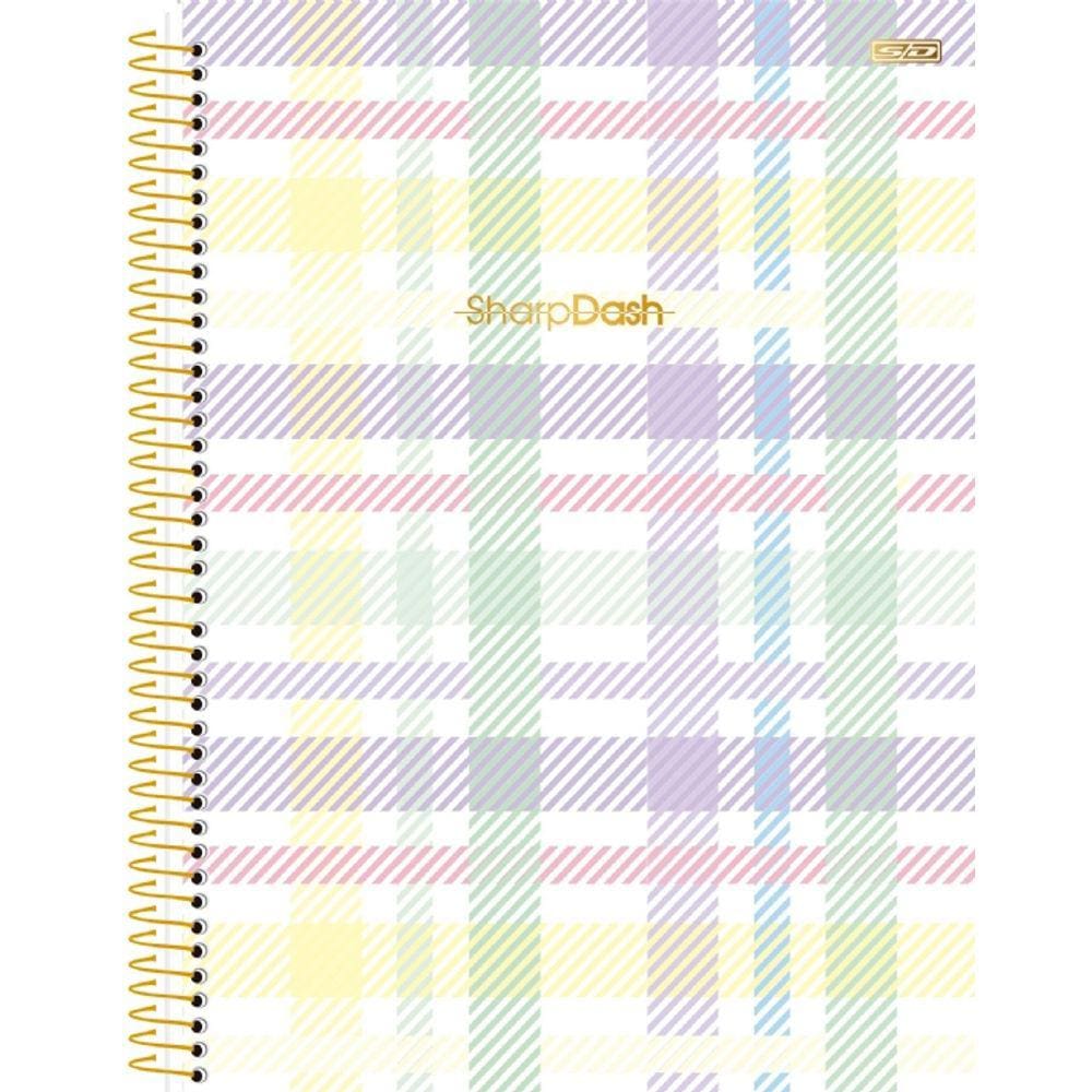 Caderno Universitário Capa Dura Sharp Dash Feminino 1 Matéria 80 Folhas São Domingos