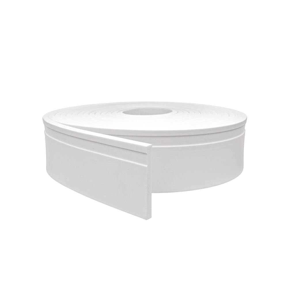 Rodapé de Eva Autocolante Branco 10cm x 1,0cm RP16 15m Segunda Linha