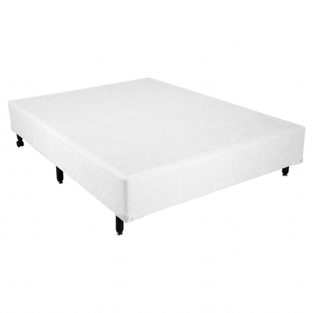 Cama Box Casal Mega Branco - 128x188
