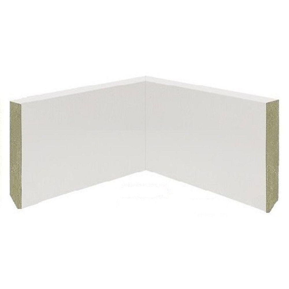 Rodapé de MDF 7cm x 15mm x 2.20m Revestido Liso Casablanca Branco