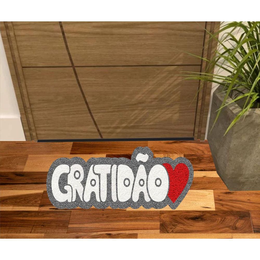 Tapete Decorativo Gratidão Com Coração No Formato Decoração.