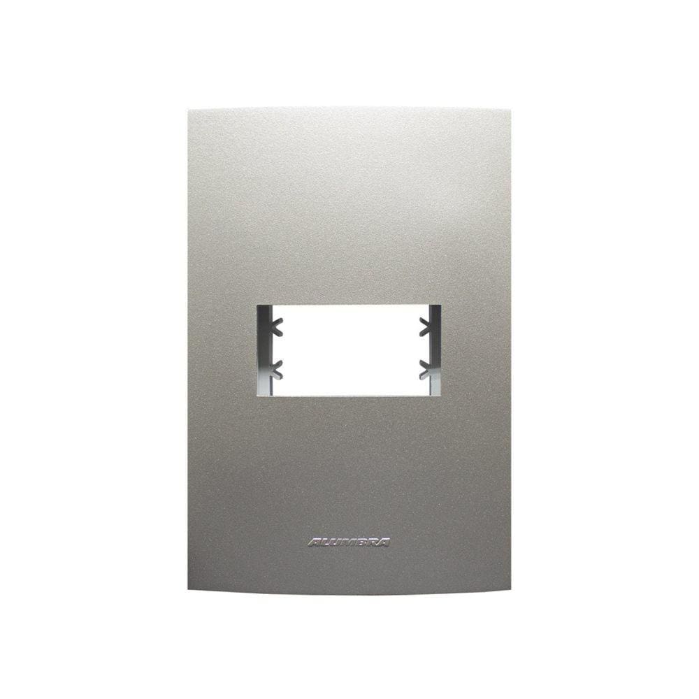 Placa 4X2 com Suporte Para 1 Módulo Inova Pro Class Alumbra Titanium