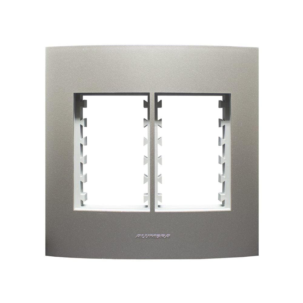 Placa 4X4 com Suporte Para 6 Módulos Inova Pro Class Alumbra Titanium