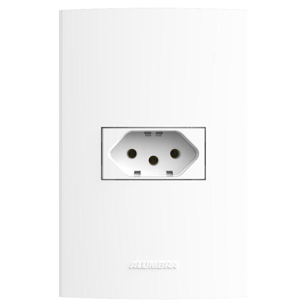 Conjunto 1 Tomada 2P+T 10A 250V~ com Placa 4x2 Inova Pro Alumbra