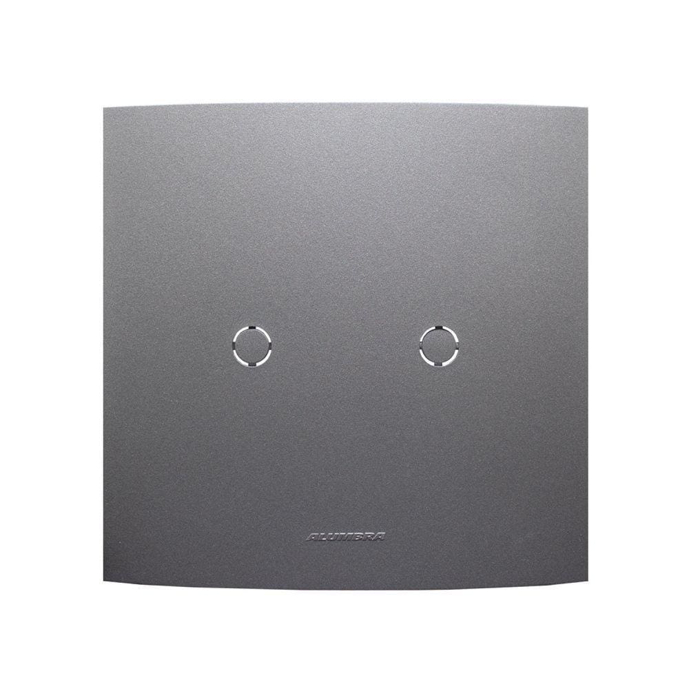 Placa 4X4 com Suporte Para Cega Saída De Fio Inova Pro Class Alumbra Grafite