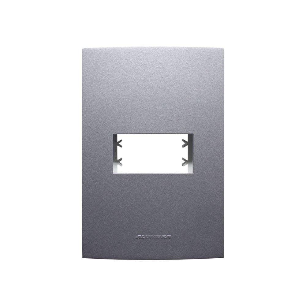 Placa 4X2 com Suporte Para 1 Módulo Inova Pro Class Alumbra Grafite