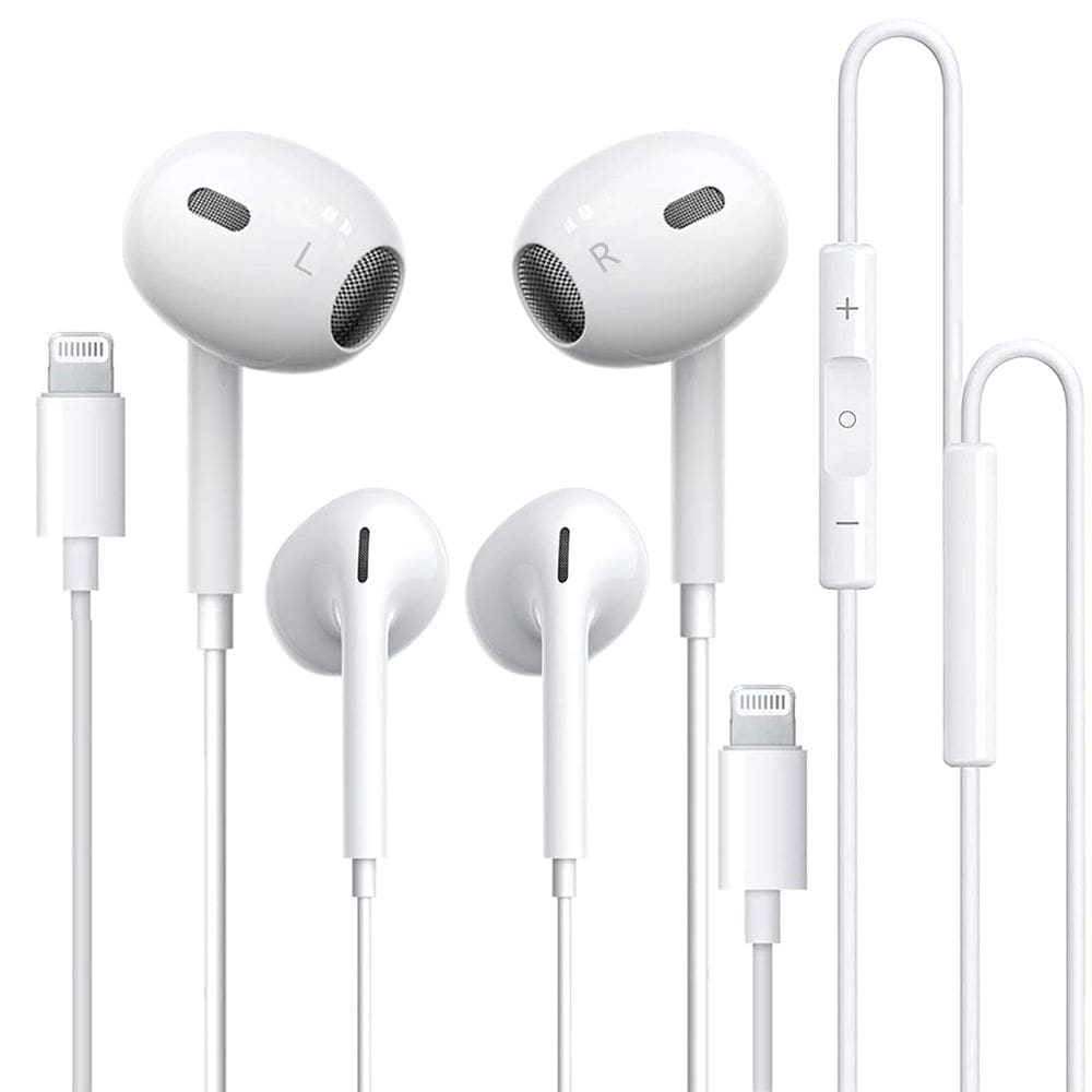 Fones de ouvido Fujimoto Dengyo com fio com conector Lightning para