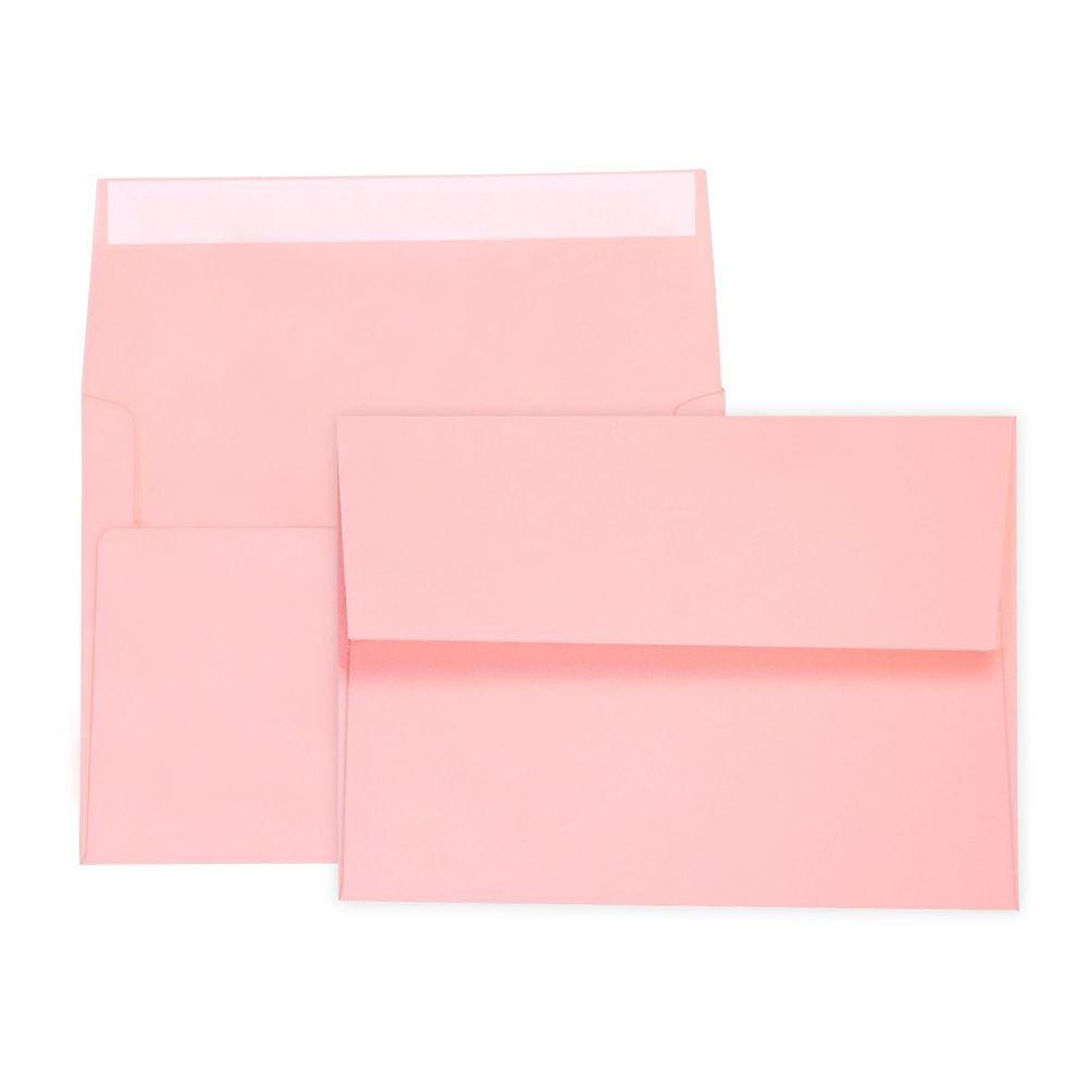 Envelopes AZAZA A7 rosa pastel, pacote com 100 envelopes, 13,3 x 18,4 cm Self Sea