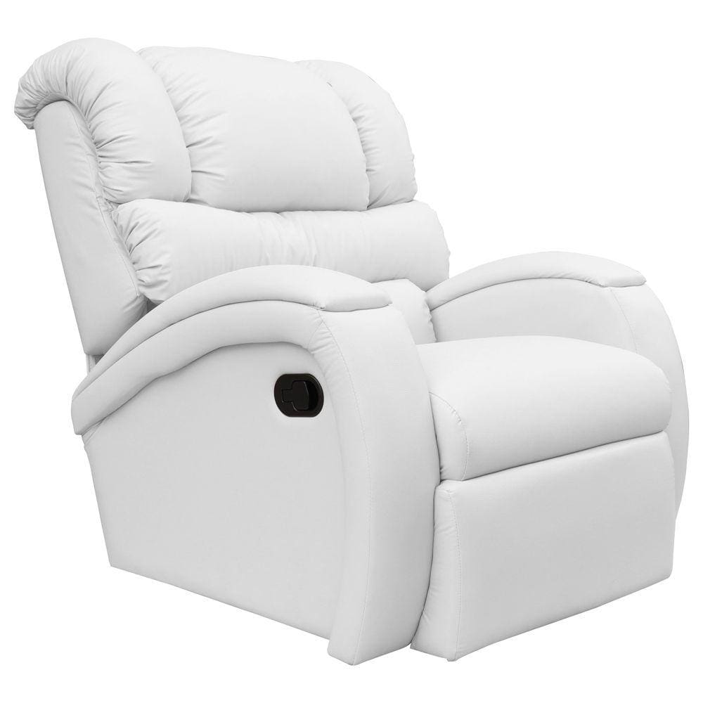 Poltrona do Papai Reclinável Giratória Balanço Zero Wall Biorne F05 Corano Branco - Lyam Decor