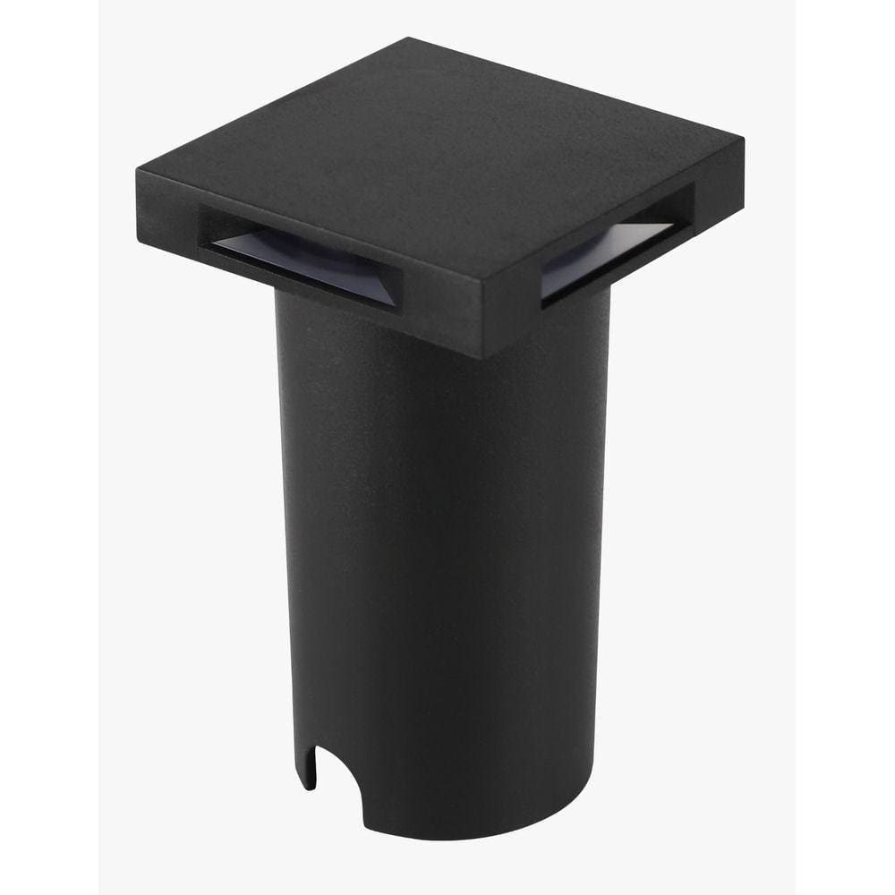 Spot Balizador de Embutir Quadrado Preto IP67 Led 2W 3000K Bivolt