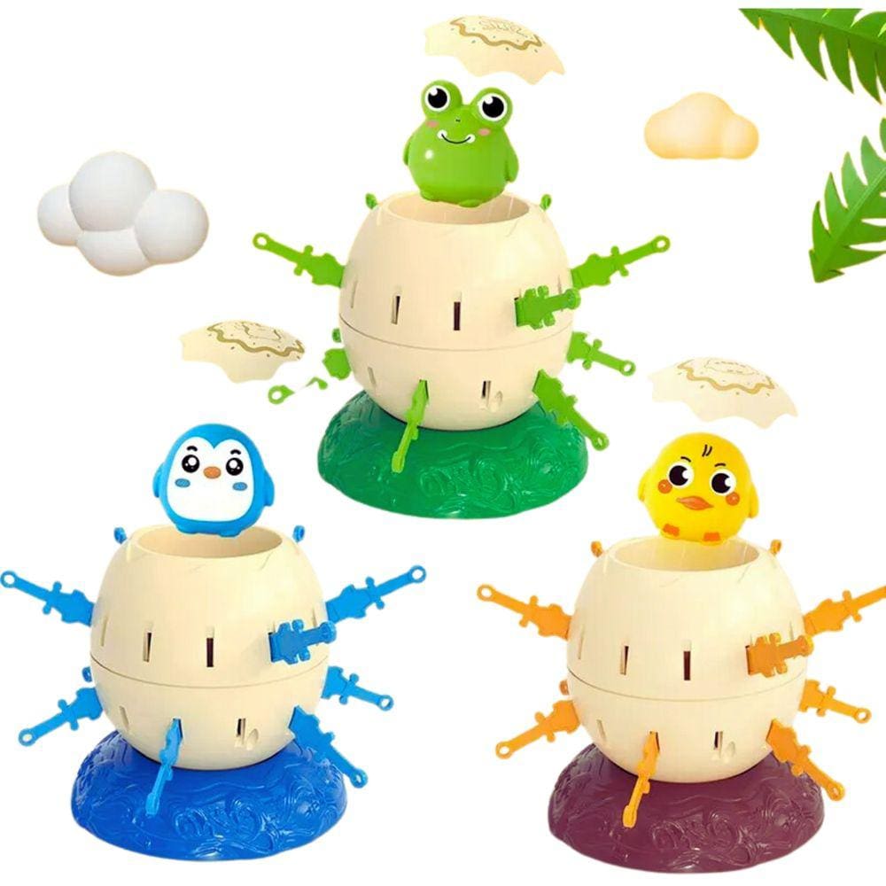 Brinquedo Pula Animais 10Cm -Jogo Pula Sapinho, Pula Pinguim e Pula Pintinho
