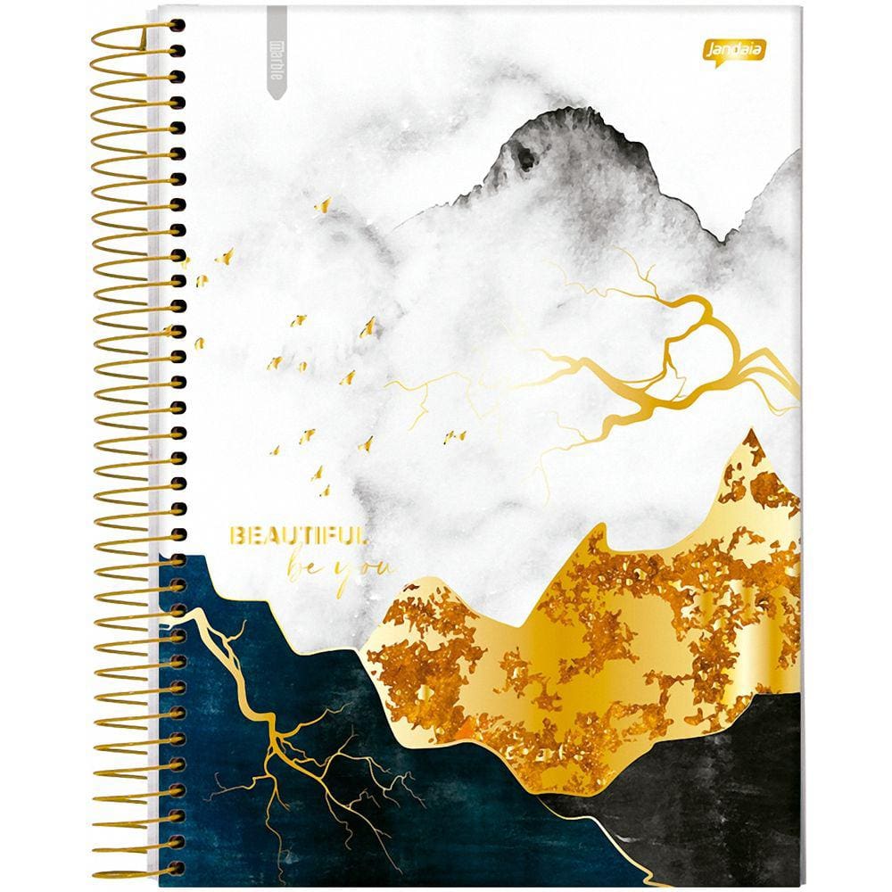 Caderno Universitário Capa Dura 1Matéria80 Folhas Marble Jandaia