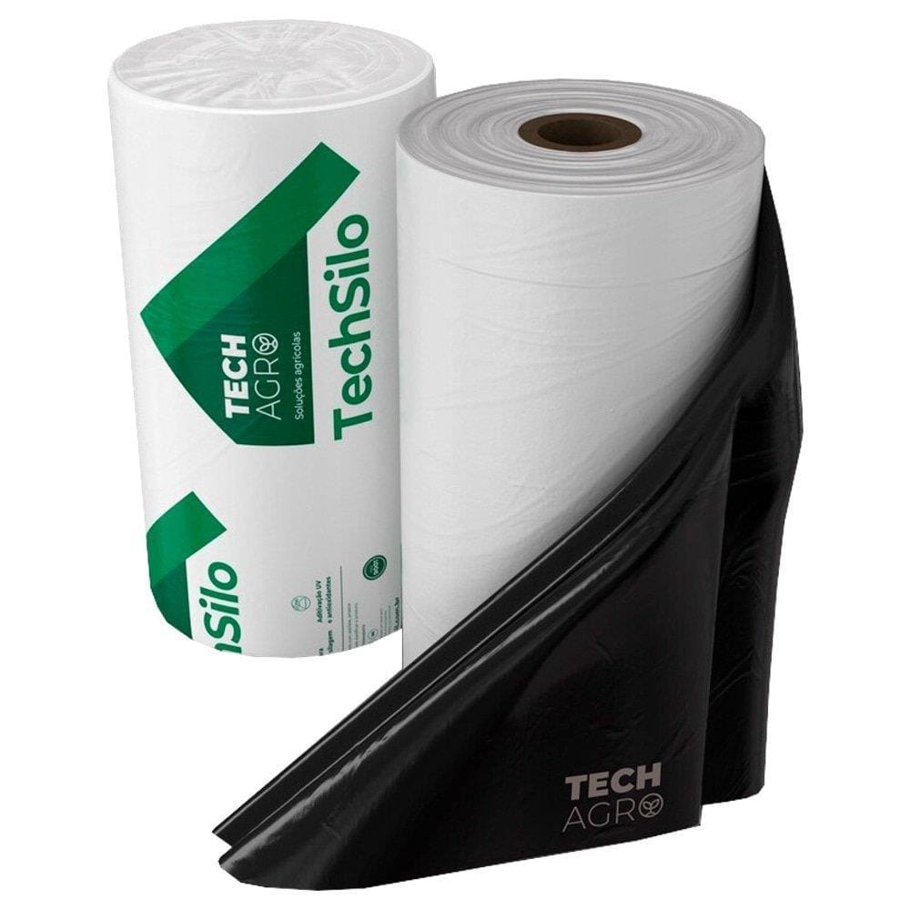 Lona Plástica Techsilo Preta/Branca 12x50m 70kg Techagro