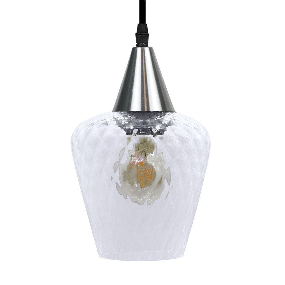 Lustre Pendente Taschibra Monalisa Boreal Transparente E27 Bivolt Prata