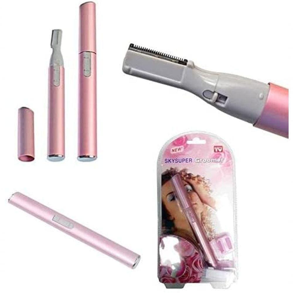 Aparador Feminino De Pelos Faciais Caneta Rosa