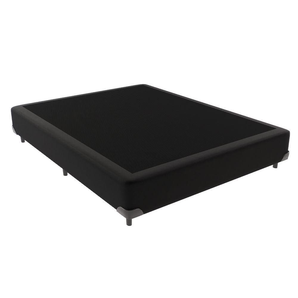 Base Box Preta Casal 138cm Madeira Kazamix