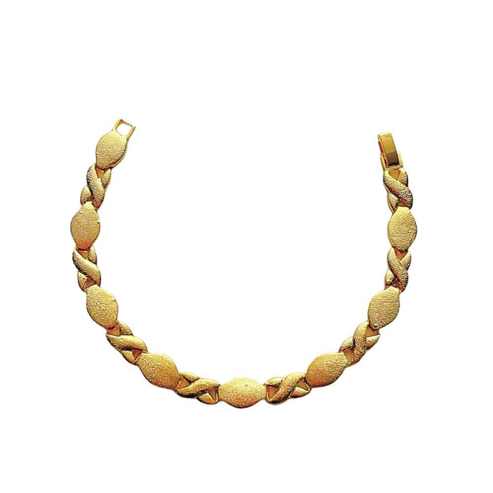 Pulseira Masculina Trançada - Banhada em Ouro 18k