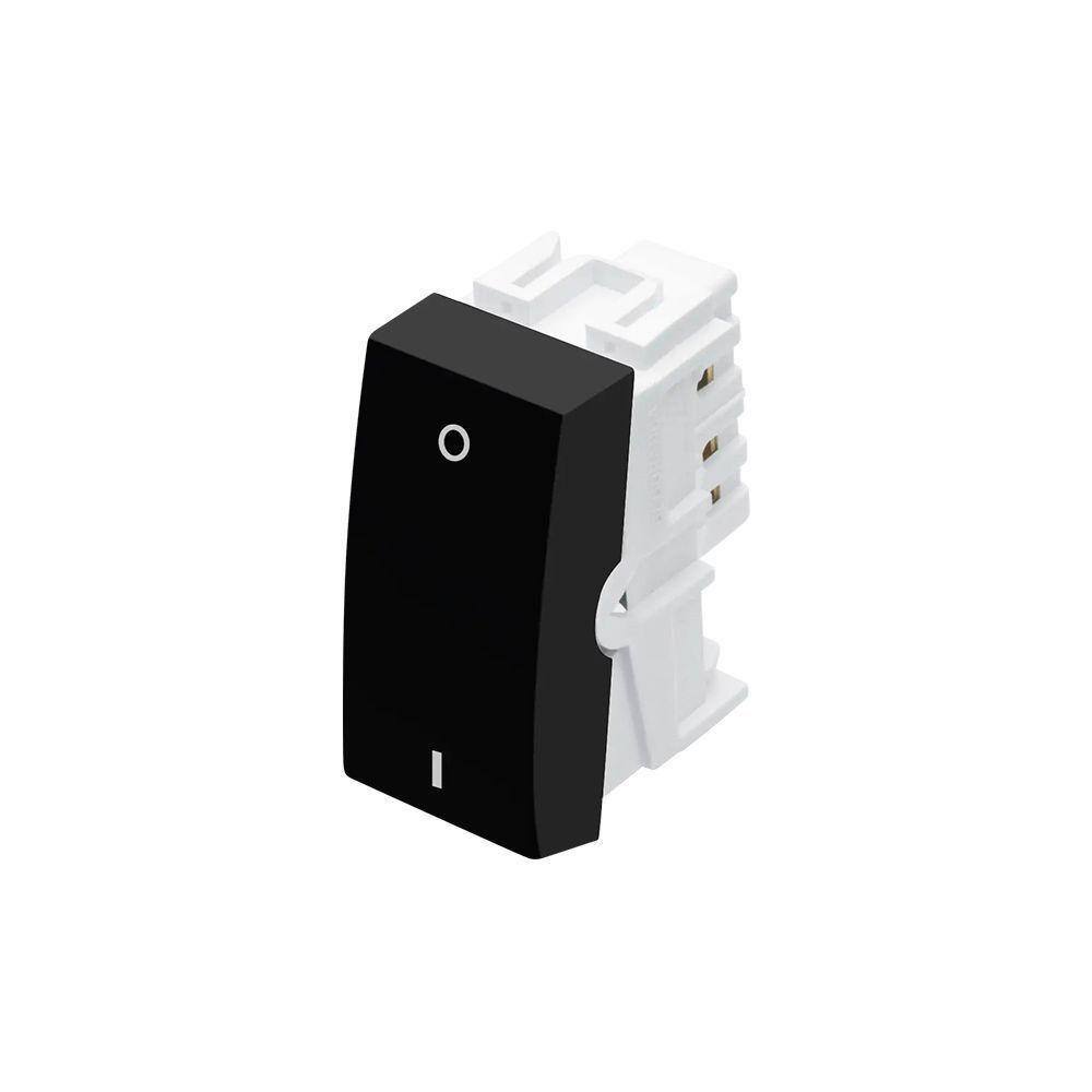 Módulo Interruptor Bipolar Simples Fame Habitat Black 20a Preto