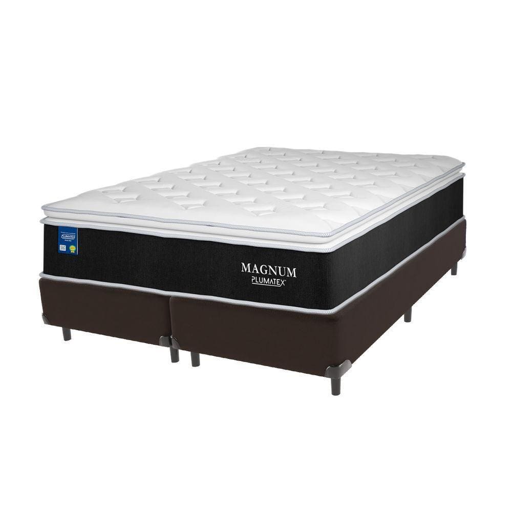 Cama Box King Colchão Magnum Plumatex Pillowtop High Tech