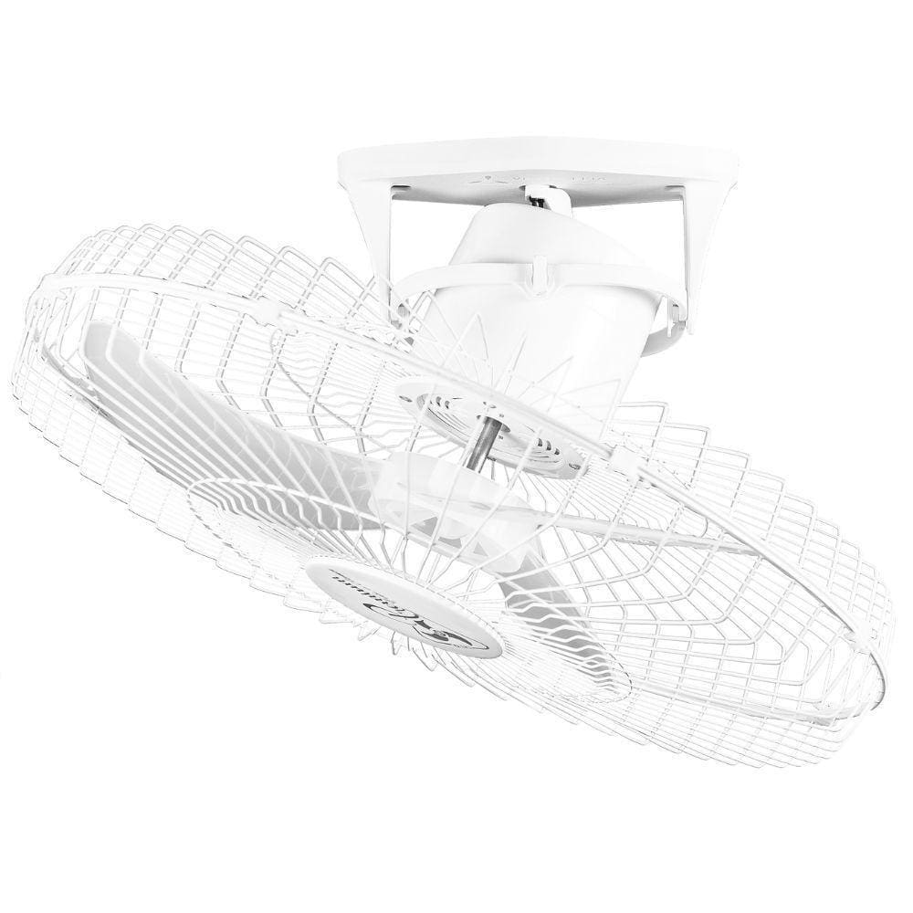 Ventilador De Teto Venti-delta 360° Oscilante 60cm Branco Bivolt