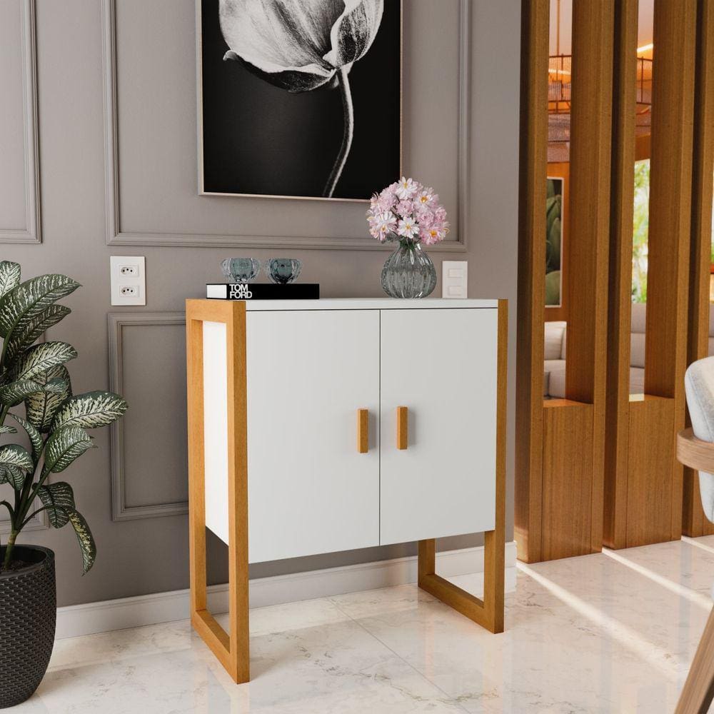 Buffet para Sala de Jantar 2 Portas Diamond Branco/Malbec