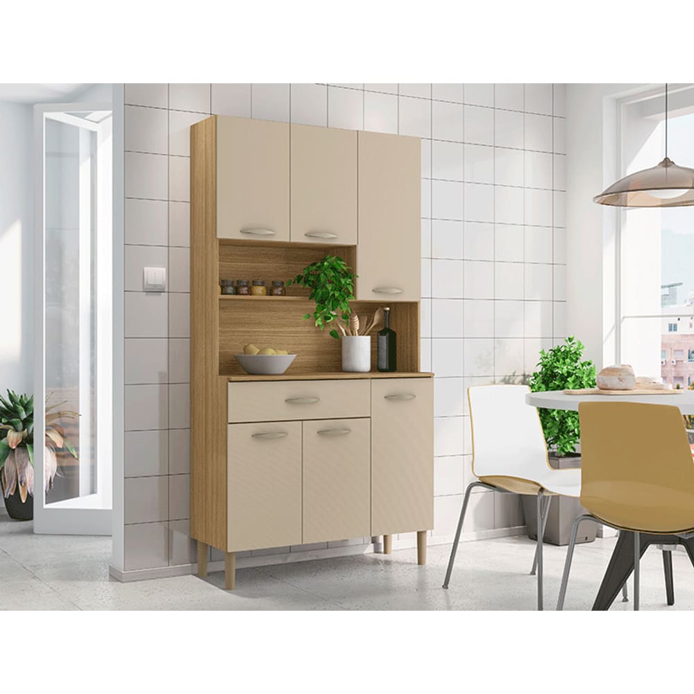 Kit Cozinha Apolo - Freijó/Vanilla