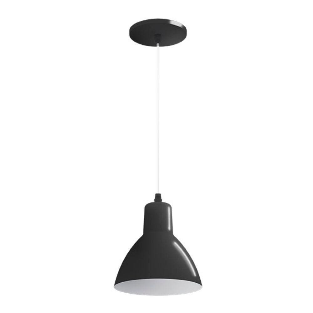 Lustre Pendente Taschibra Cúpula Td 622 E27 Bivolt Preto