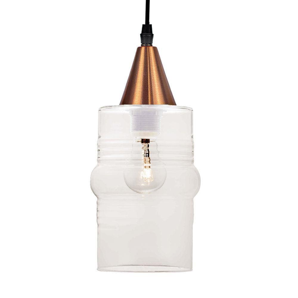 Lustre Pendente Taschibra Ali Liso E27 Transparente Bivolt Cobre