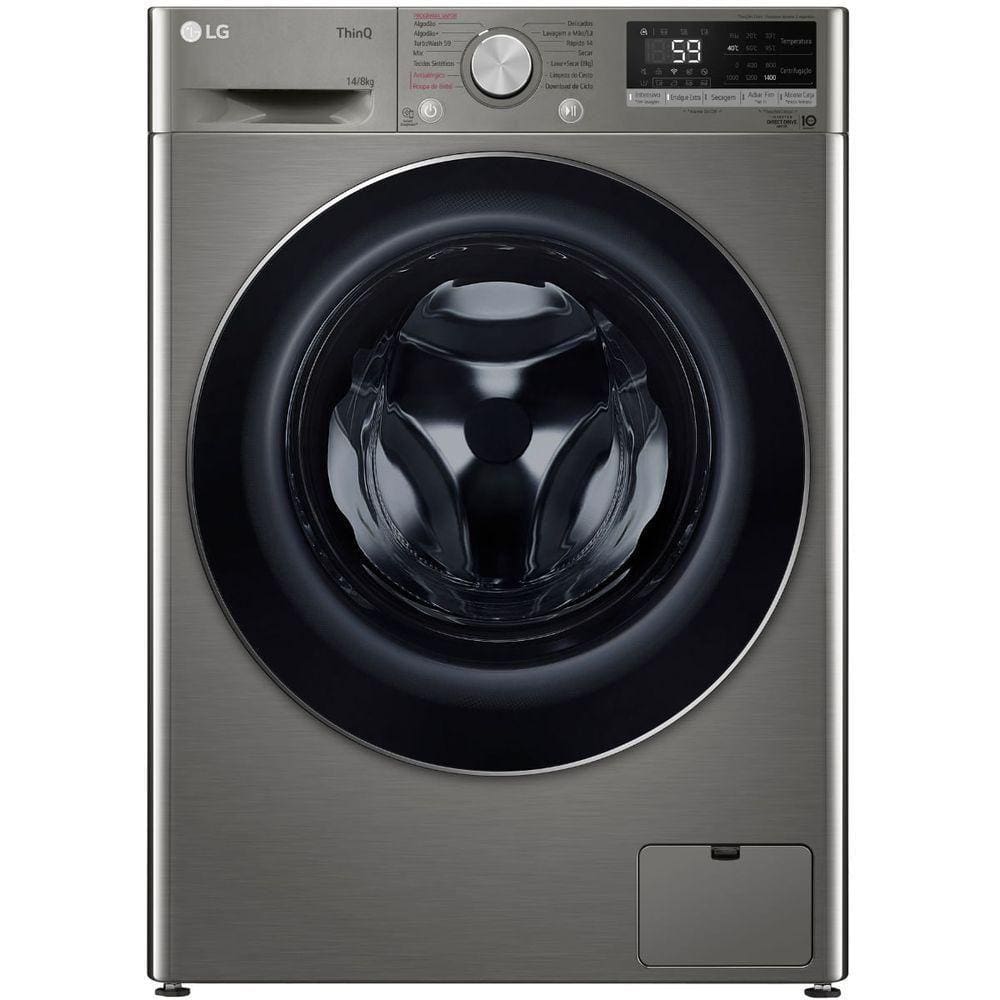 Lavadora E Secadora Lg Vc4 Ia 14kg Inox Look 220v CV5014PC4A