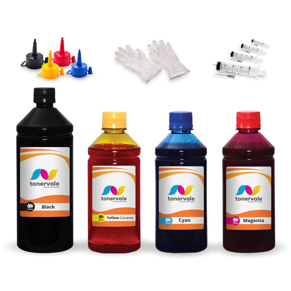 Kit 4 Tinta Para Brother DCP-T700W BT6001Bk e BT5001 2,5L